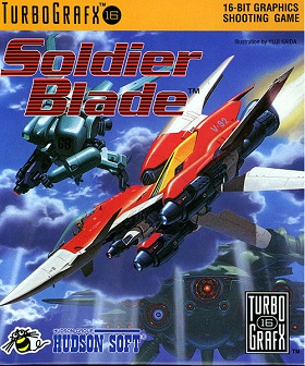 Soldier Blade PC Engine box art - Hudson Soft, 1992