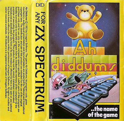 Ah Diddums cassette inlay - Imagine Software 1983
