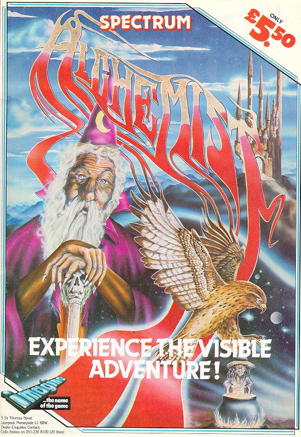 Alchemist magazine advertisement - Imagine Software promotional art for the ZX Spectrum and C64 release