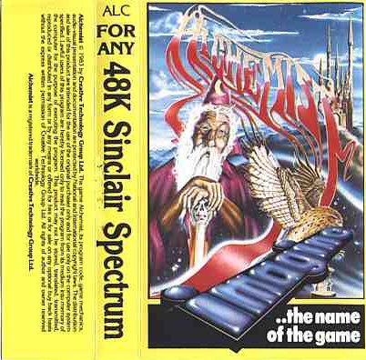 Alchemist cassette inlay - Imagine Software 1983