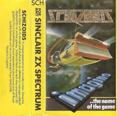 Schizoids cassette inlay - Imagine Software 1982