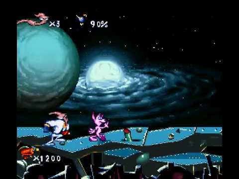 Earthworm Jim (1994) - SNES gameplay frame from the World of Longplays full playthrough