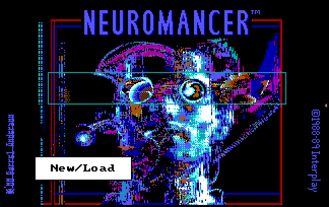 Neuromancer (1988) - animated gameplay GIF showing Chiba City street scenes