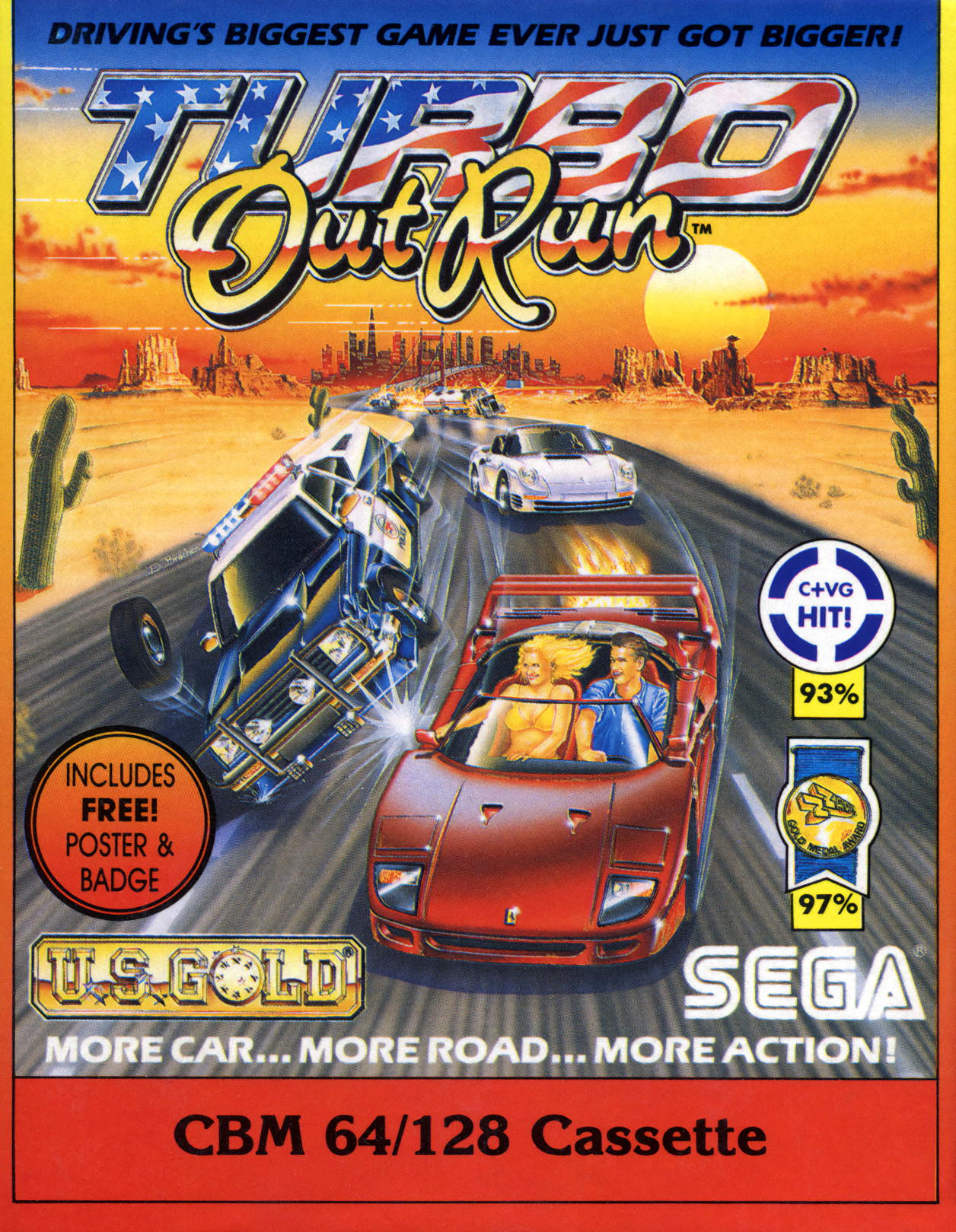 Turbo OutRun - C64 box art