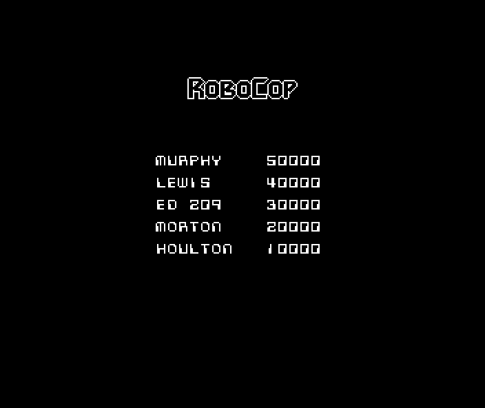 RoboCop (1988, ZX Spectrum) - loading screen