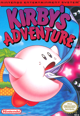 Kirby's Adventure (1993) NES North American box art