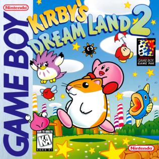 Kirby's Dream Land 2 (1995) Game Boy North American box art