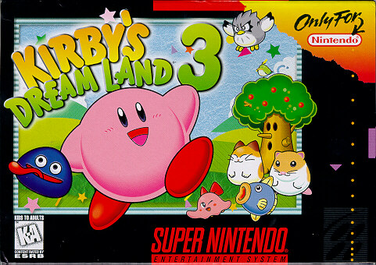 Kirby's Dream Land 3 (1997) SNES North American box art