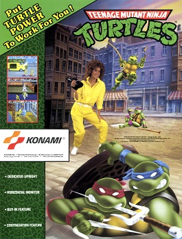 TMNT arcade artwork - Konami 1989
