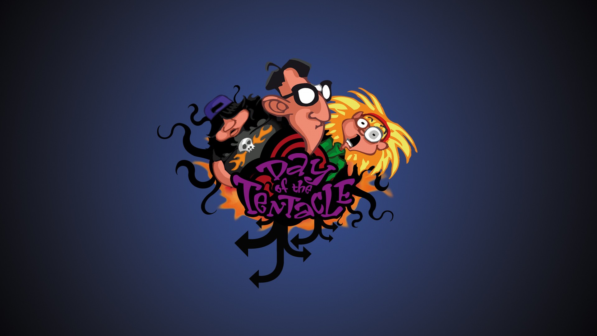 Day of the Tentacle fan art with the three main characters