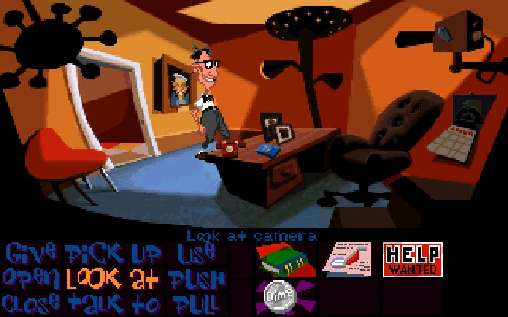 Day of the Tentacle - the time machine puzzle in the basement