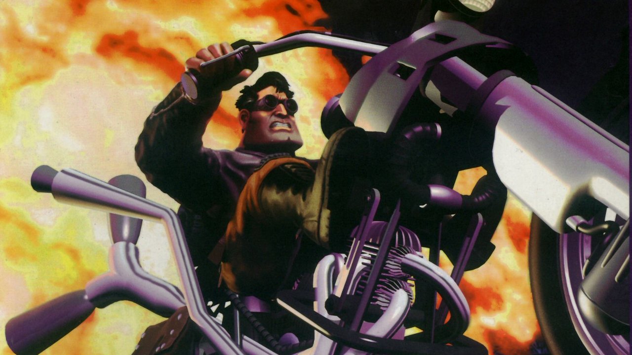 Full Throttle fan art showing Ben the biker