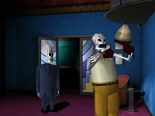Grim Fandango - outdoor scene in the Land of the Dead