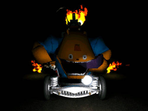 Grim Fandango screenshot showing the El Marrow street scene