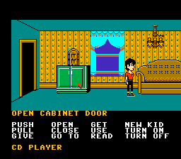 Maniac Mansion - point and click gameplay in the Edison mansion