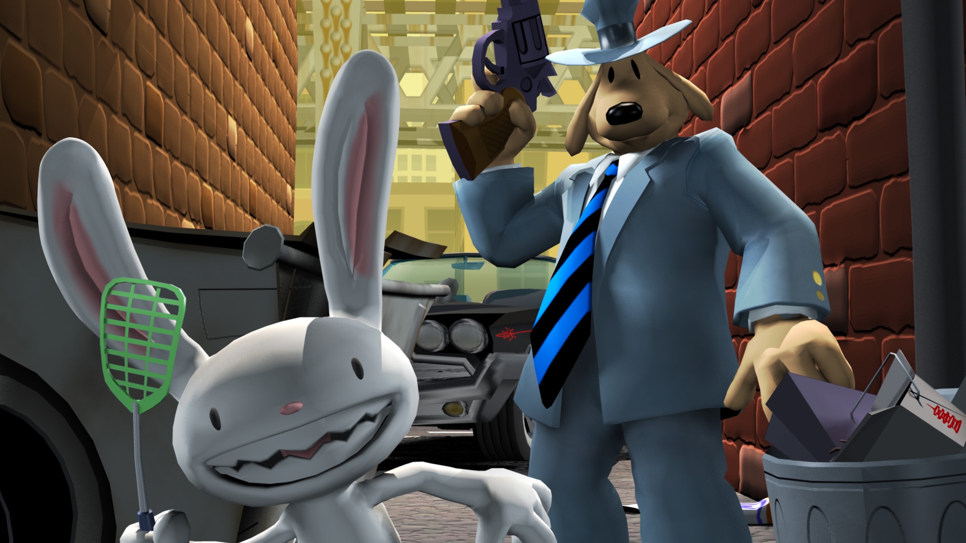 Sam and Max fan art showing the freelance police on a case
