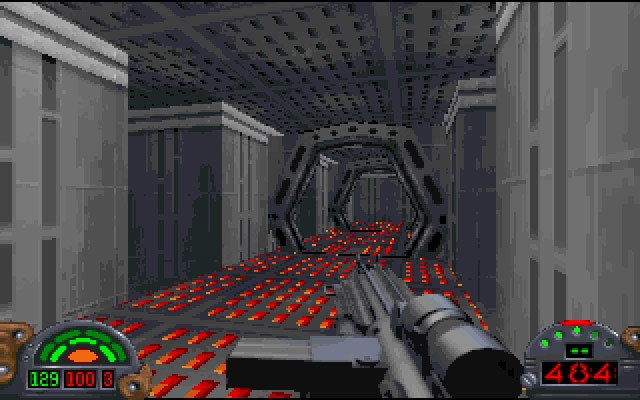 Star Wars Dark Forces - first-person view of a Star Wars corridor