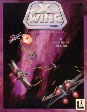 Star Wars X-Wing box art showing an X-Wing in space combat