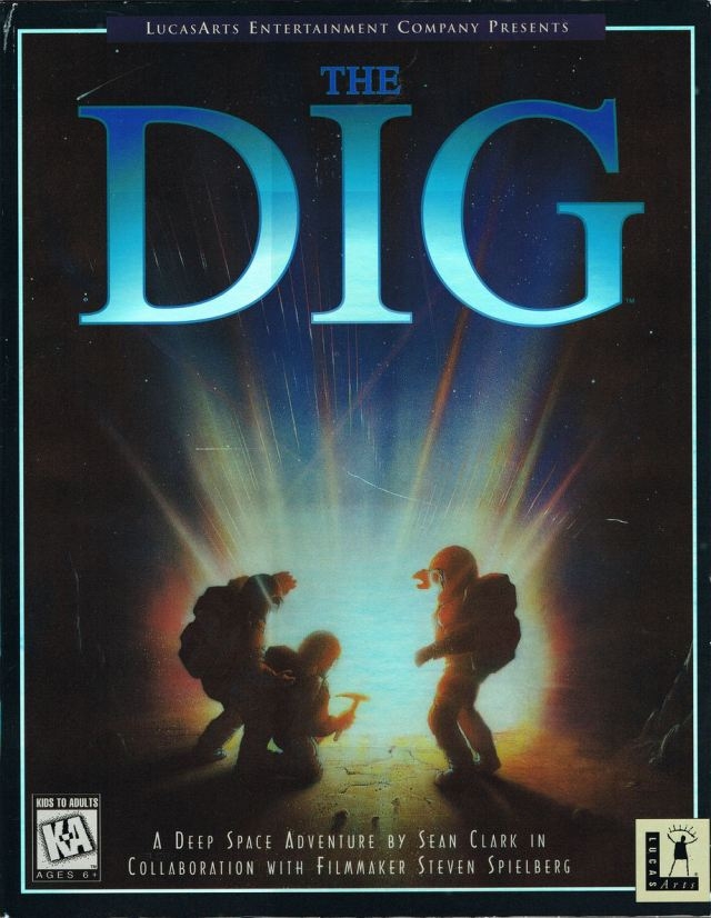 The Dig box art showing astronauts on an alien world