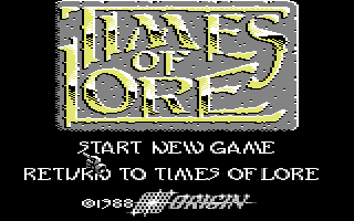 Times of Lore - C64 in-game screenshot