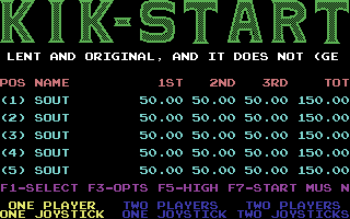 Kikstart C64 obstacle course