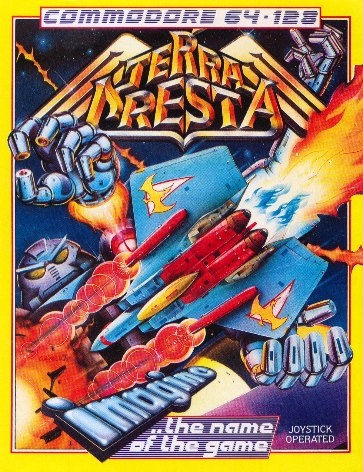 Terra Cresta C64 cassette cover