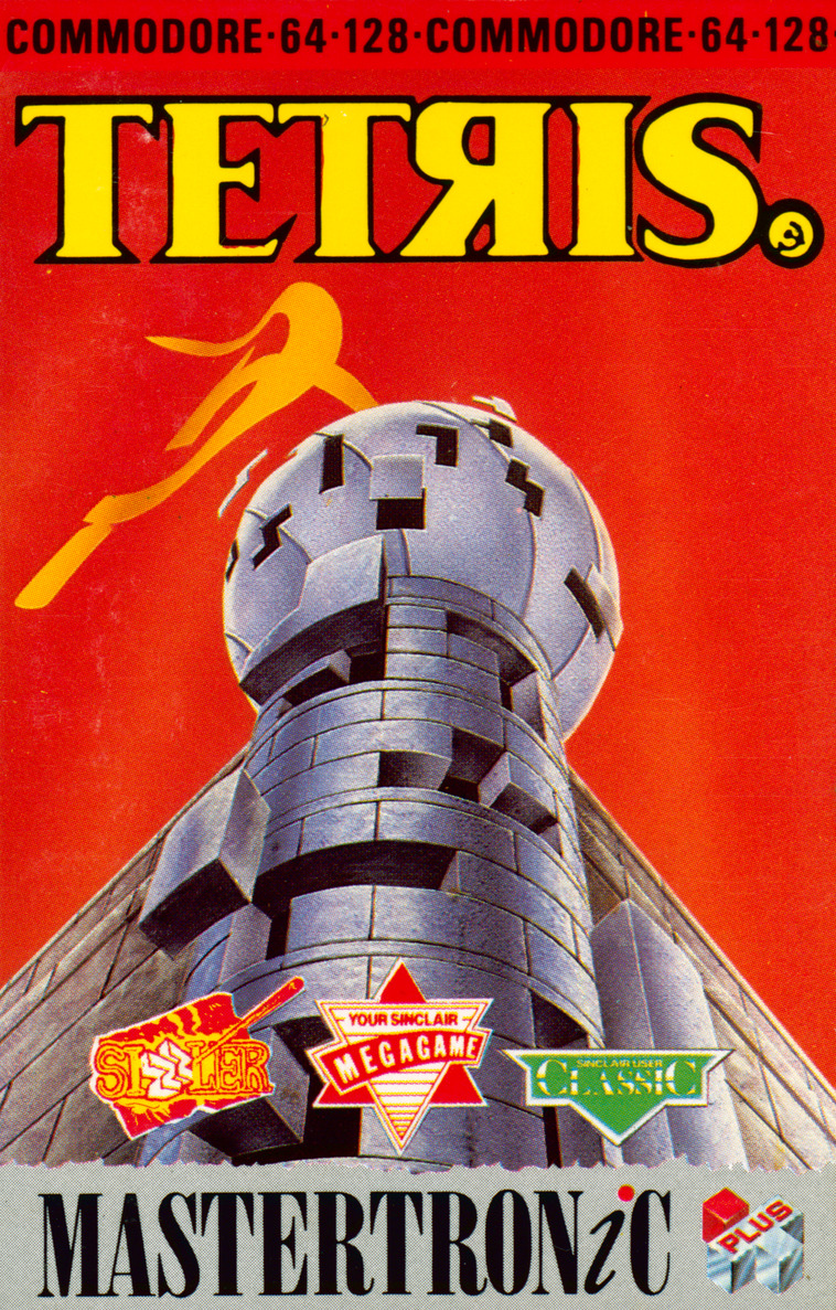 Tetris Mastertronic M.A.D. label cassette cover - C64 1987