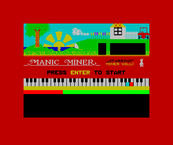 Manic Miner gameplay cavern 2, ZX Spectrum