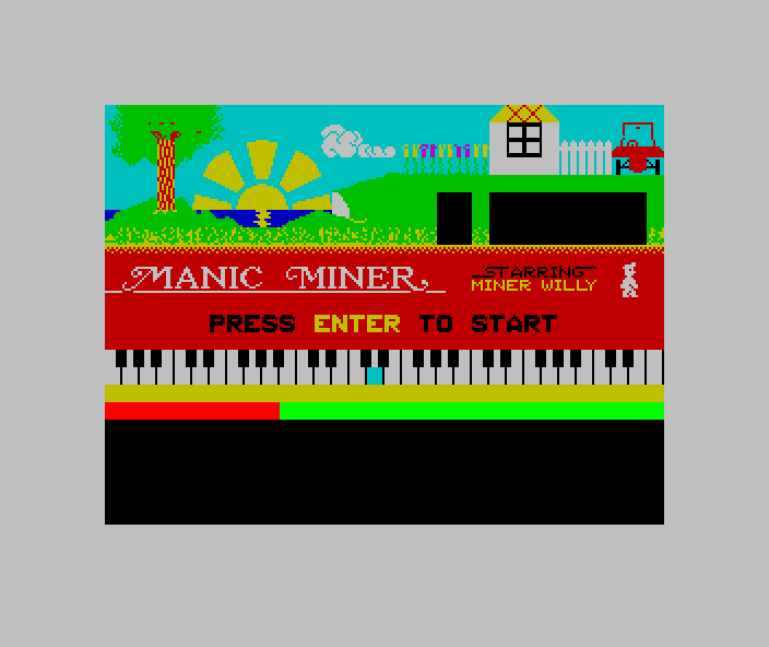 Manic Miner gameplay cavern 5, ZX Spectrum