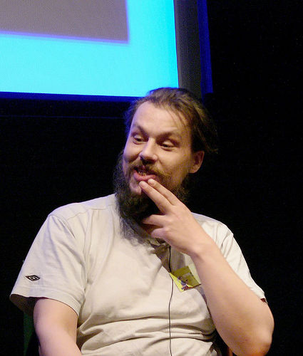 Matthew Smith, photographed at a retro gaming event