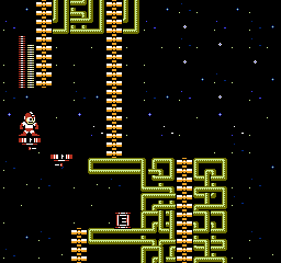 Mega Man 2 NES gameplay - platform corridor from a robot master stage