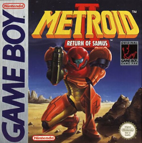 Metroid II Return of Samus Game Boy box art