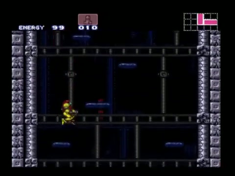 Super Metroid - Brinstar plant-covered caverns, deeper exploration