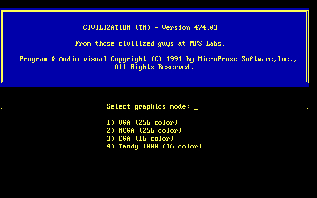 Civilization (1991) DOS screenshot