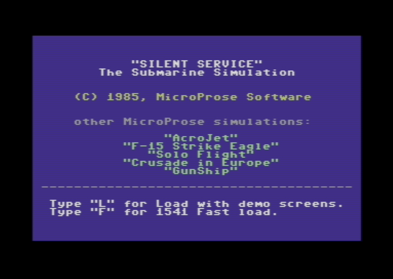 Silent Service (1985) box art
