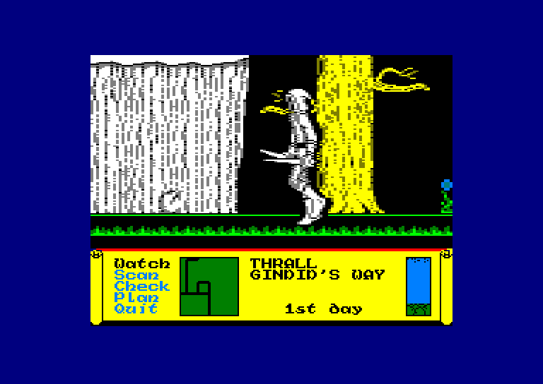 Dark Sceptre ZX Spectrum gameplay screenshot showing the action-strategy gameplay