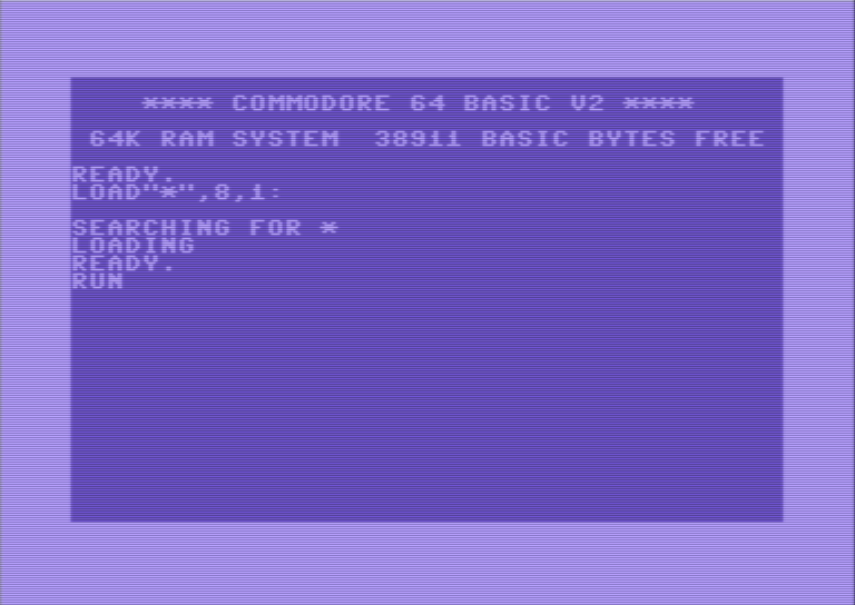 Mercenary C64 gameplay showing the wireframe 3D city environment from the player's perspective