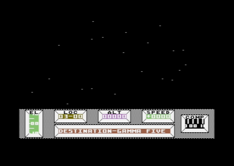 Mercenary: Escape from Targ title screen on Commodore 64 showing the game logo and copyright text