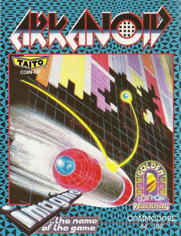 Arkanoid (1987) &mdash; C64 cassette inlay art