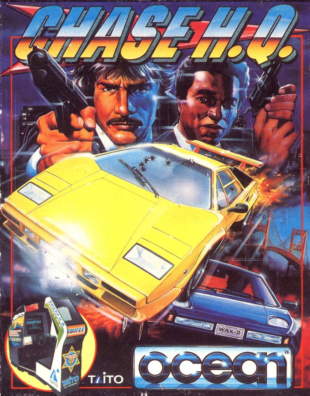 Chase H.Q. (1989) &mdash; C64 cassette inlay art