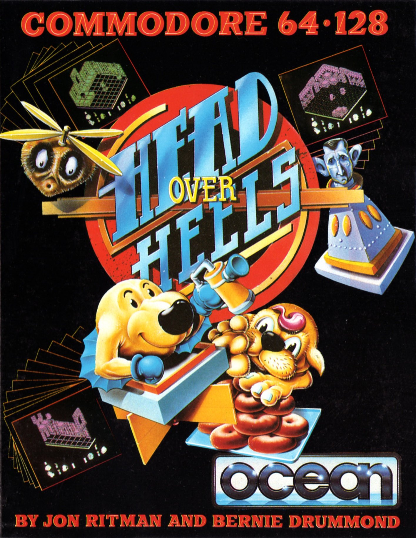 Head Over Heels (1987) &mdash; C64 cassette inlay art