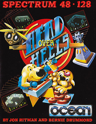 Head Over Heels (1987) &mdash; ZX Spectrum cassette inlay art
