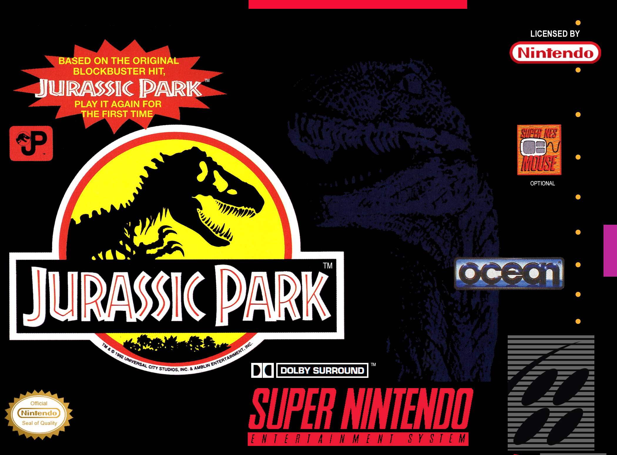Jurassic Park (1993) - SNES inlay