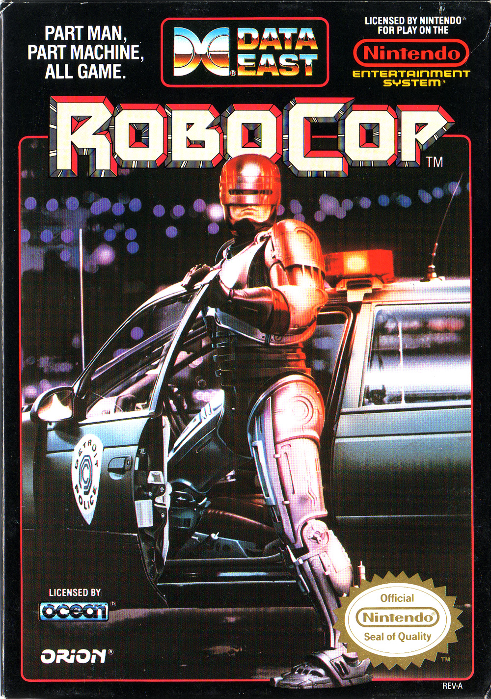 RoboCop (1988) &mdash; NES cartridge box art
