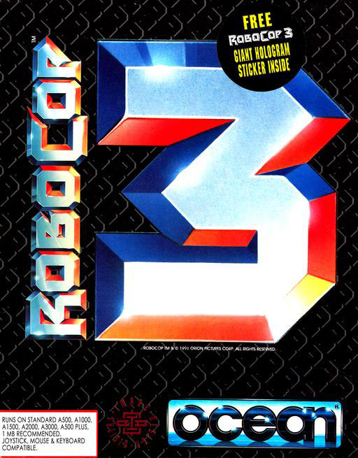 RoboCop 3 (1992) - Amiga inlay