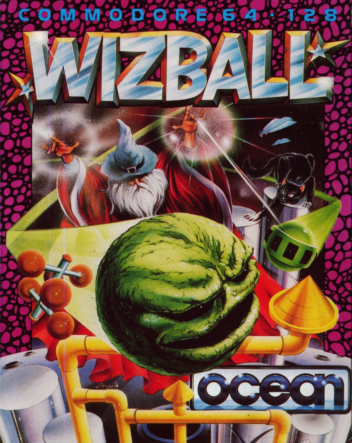 Wizball (1987) &mdash; C64 cassette inlay art