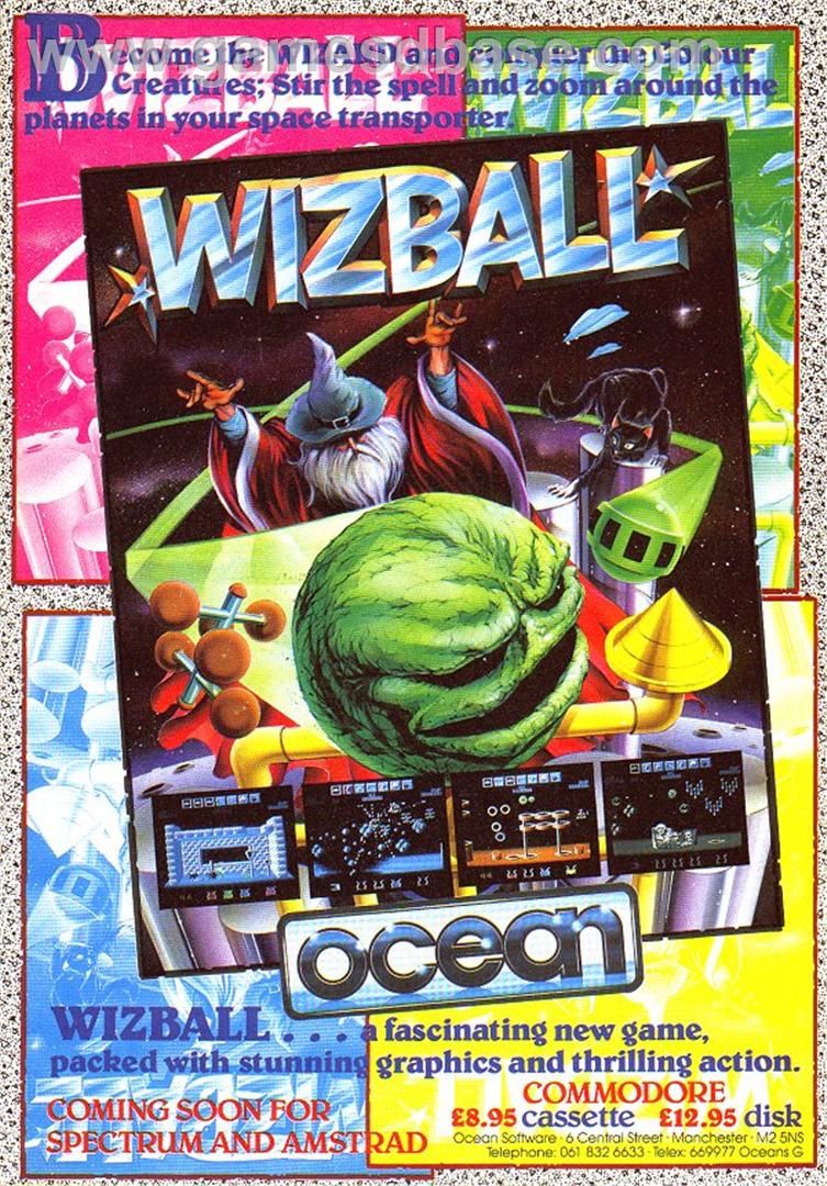 Wizball (1987) &mdash; ZX Spectrum cassette inlay art