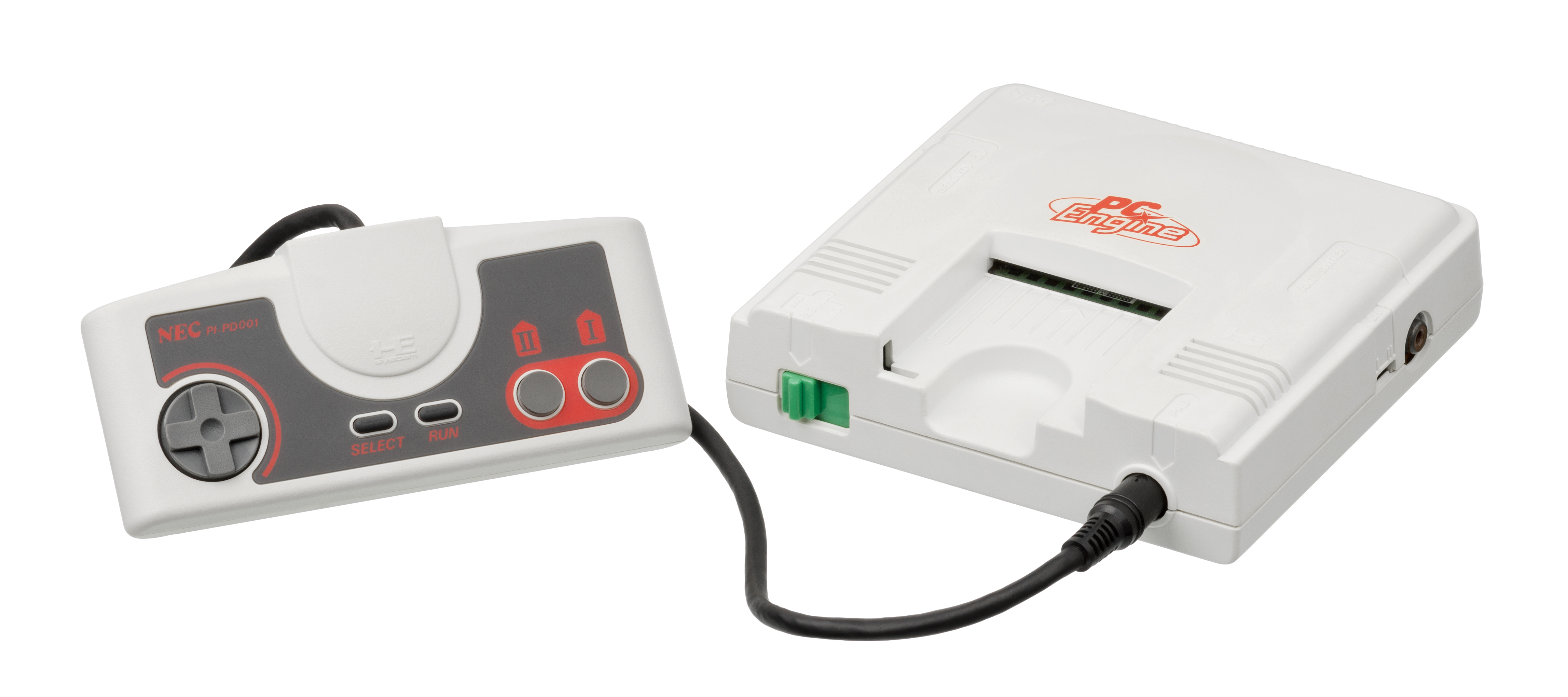 NEC PC Engine original white console with controller, 1987