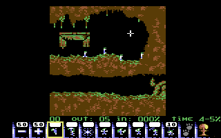 Lemmings - C64 gameplay