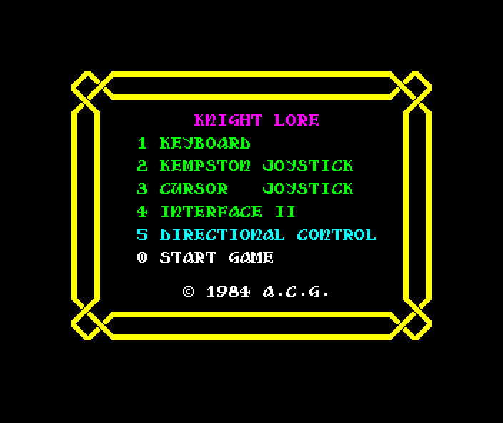 Knight Lore - ZX Spectrum isometric gameplay